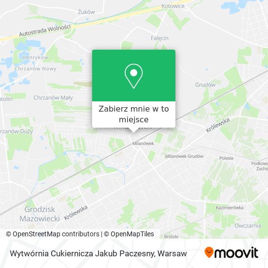 Mapa Wytwórnia Cukiernicza Jakub Paczesny