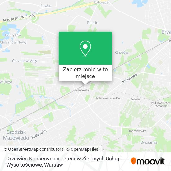 Mapa Drzewiec Konserwacja Terenów Zielonych Usługi Wysokościowe