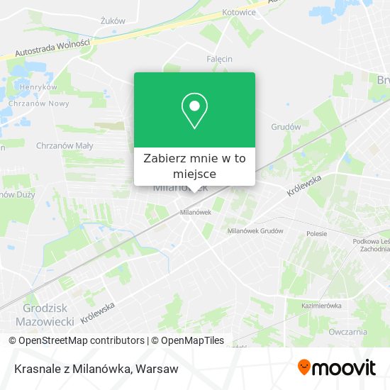 Mapa Krasnale z Milanówka