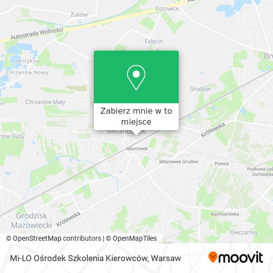 Mapa Mi-LO Ośrodek Szkolenia Kierowców