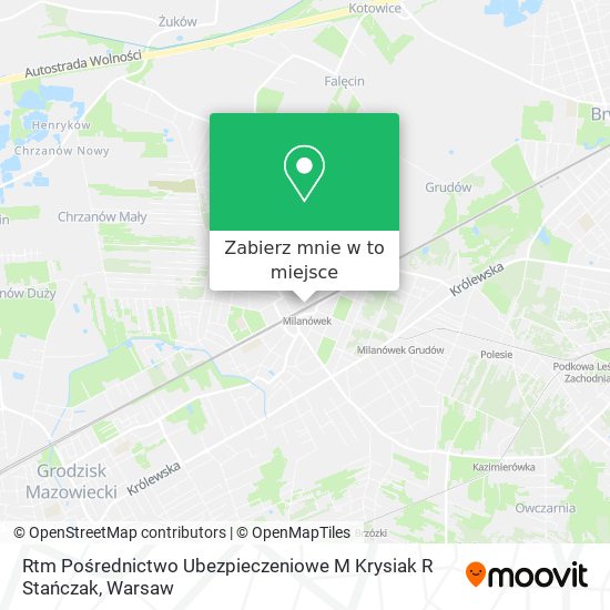 Mapa Rtm Pośrednictwo Ubezpieczeniowe M Krysiak R Stańczak