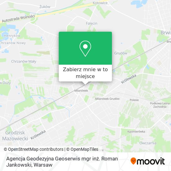 Mapa Agencja Geodezyjna Geoserwis mgr inż. Roman Jankowski