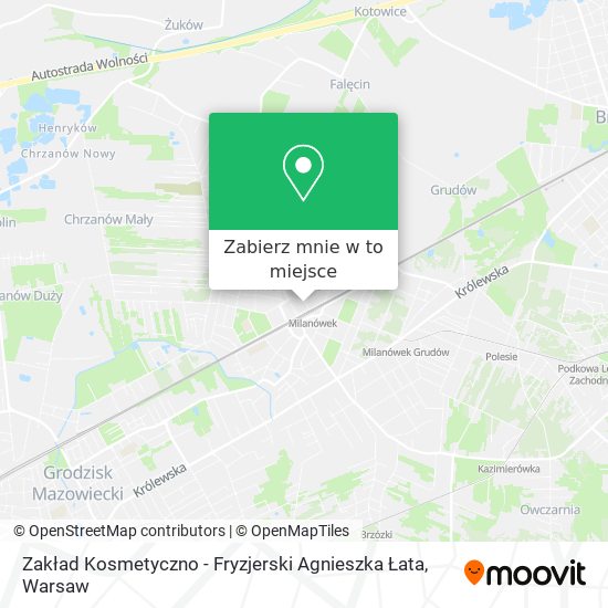 Mapa Zakład Kosmetyczno - Fryzjerski Agnieszka Łata