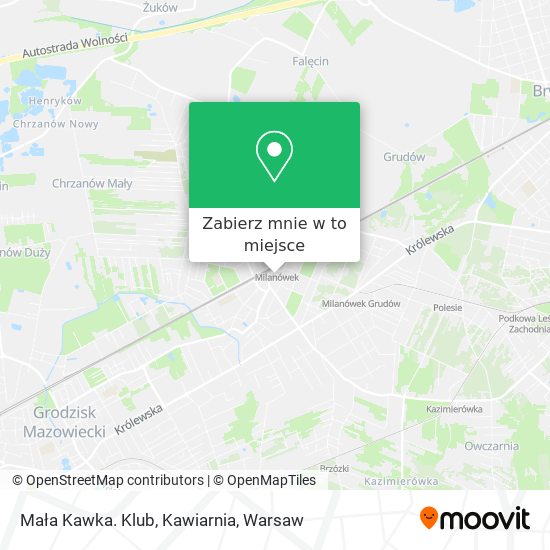 Mapa Mała Kawka. Klub, Kawiarnia