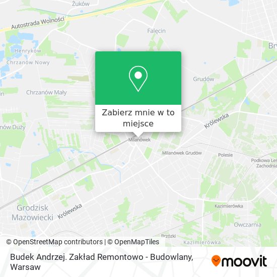 Mapa Budek Andrzej. Zakład Remontowo - Budowlany