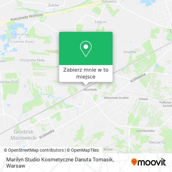 Mapa Marilyn Studio Kosmetyczne Danuta Tomasik