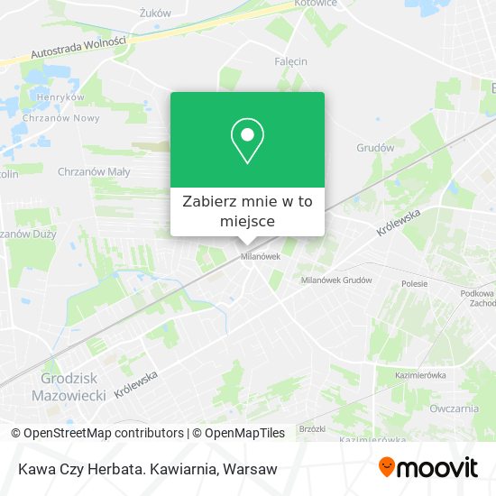 Mapa Kawa Czy Herbata. Kawiarnia