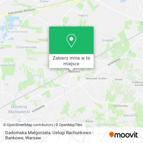 Mapa Gadomska Małgorzata. Usługi Rachunkowo - Bankowe