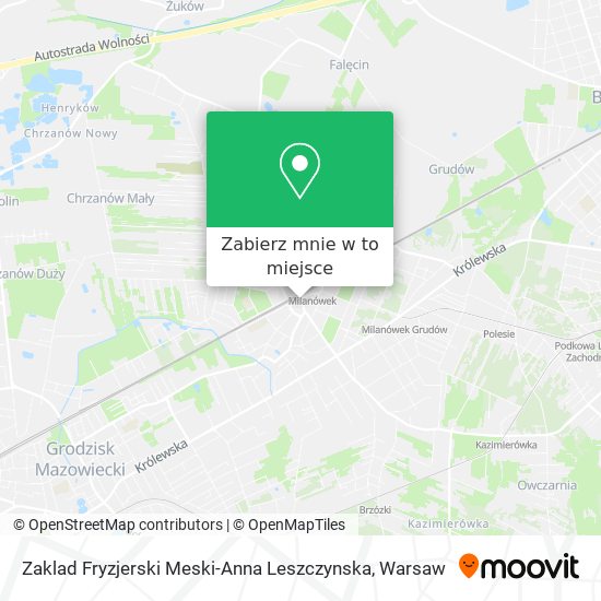 Mapa Zaklad Fryzjerski Meski-Anna Leszczynska