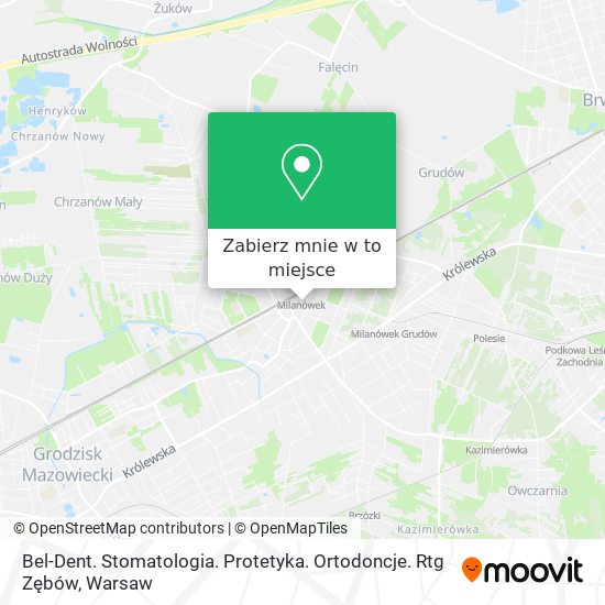 Mapa Bel-Dent. Stomatologia. Protetyka. Ortodoncje. Rtg Zębów