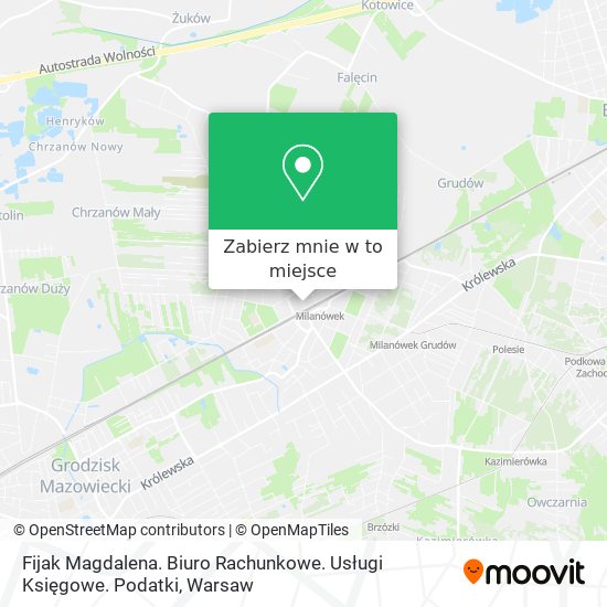 Mapa Fijak Magdalena. Biuro Rachunkowe. Usługi Księgowe. Podatki