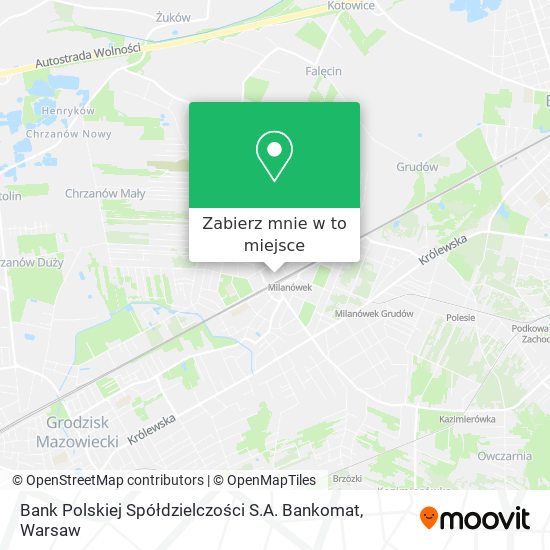 Mapa Bank Polskiej Spółdzielczości S.A. Bankomat