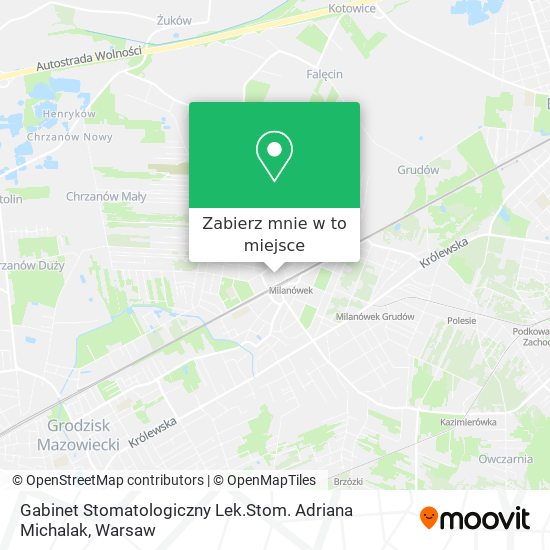 Mapa Gabinet Stomatologiczny Lek.Stom. Adriana Michalak