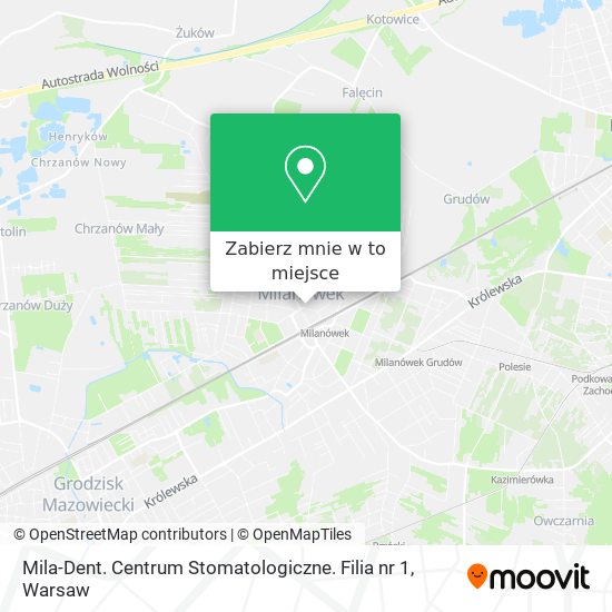 Mapa Mila-Dent. Centrum Stomatologiczne. Filia nr 1