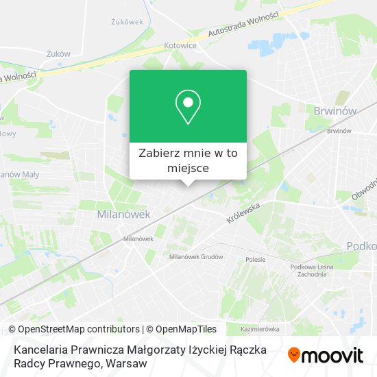 Mapa Kancelaria Prawnicza Małgorzaty Iżyckiej Rączka Radcy Prawnego