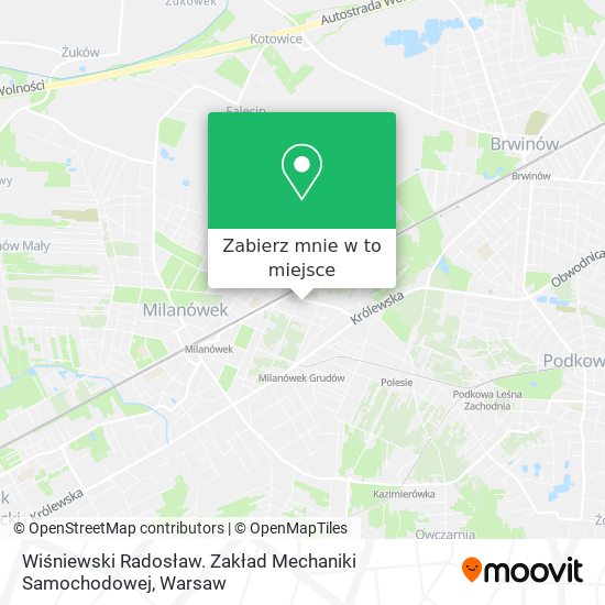 Mapa Wiśniewski Radosław. Zakład Mechaniki Samochodowej