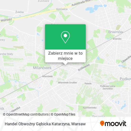 Mapa Handel Obwoźny Gębicka Katarzyna