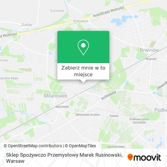 Mapa Sklep Spożywczo Przemysłowy Marek Rusinowski