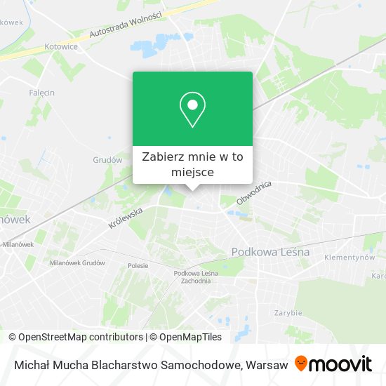 Mapa Michał Mucha Blacharstwo Samochodowe