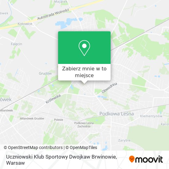 Mapa Uczniowski Klub Sportowy Dwojkaw Brwinowie