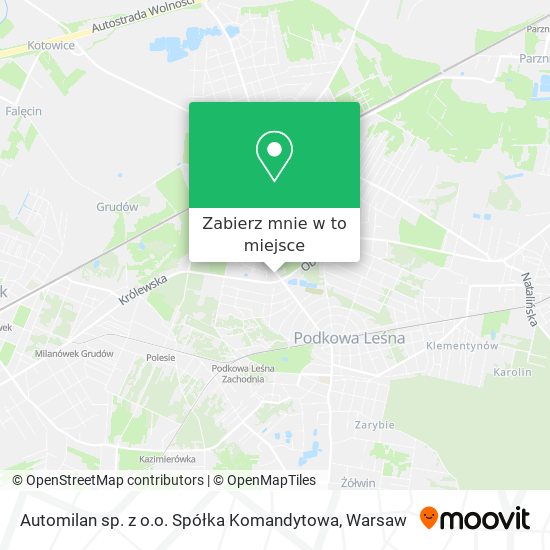 Mapa Automilan sp. z o.o. Spółka Komandytowa