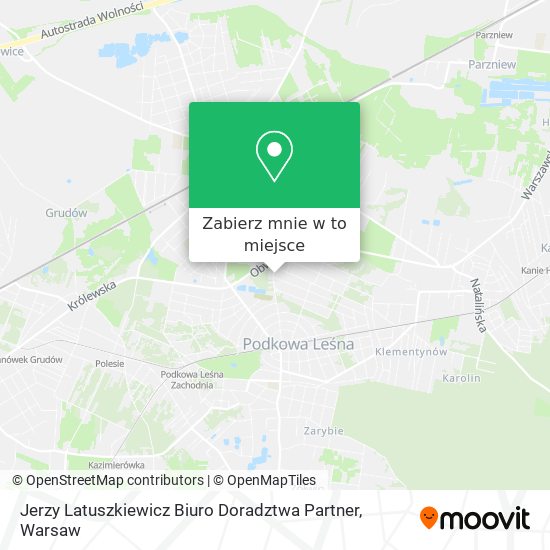 Mapa Jerzy Latuszkiewicz Biuro Doradztwa Partner