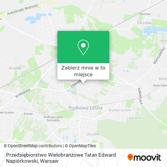 Mapa Przedsiębiorstwo Wielobranżowe Tatan Edward Napiórkowski