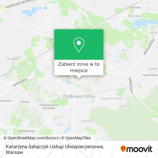 Mapa Katarzyna Sałajczyk Usługi Ubezpieczeniowe