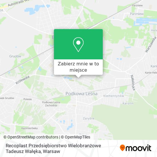 Mapa Recoplast Przedsiębiorstwo Wielobranżowe Tadeusz Wałęka