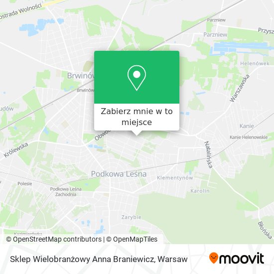 Mapa Sklep Wielobranżowy Anna Braniewicz