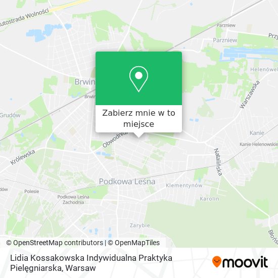 Mapa Lidia Kossakowska Indywidualna Praktyka Pielęgniarska