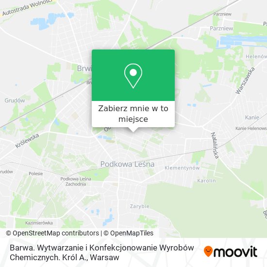 Mapa Barwa. Wytwarzanie i Konfekcjonowanie Wyrobów Chemicznych. Król A.