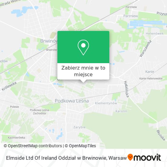 Mapa Elmside Ltd Of Ireland Oddział w Brwinowie