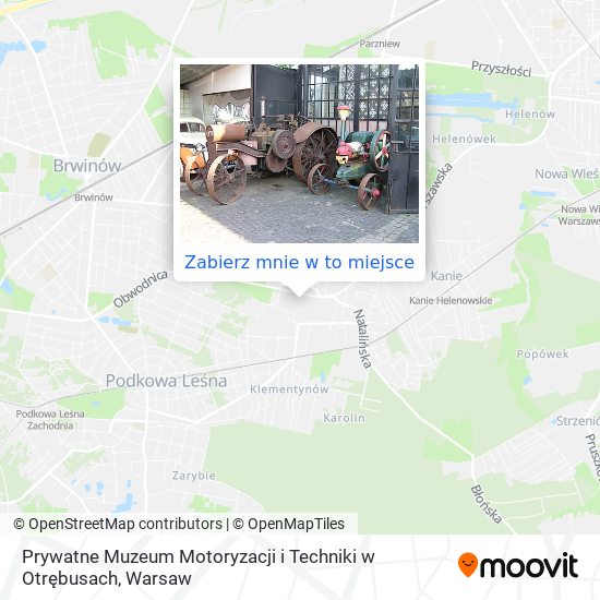 Mapa Prywatne Muzeum Motoryzacji i Techniki w Otrębusach