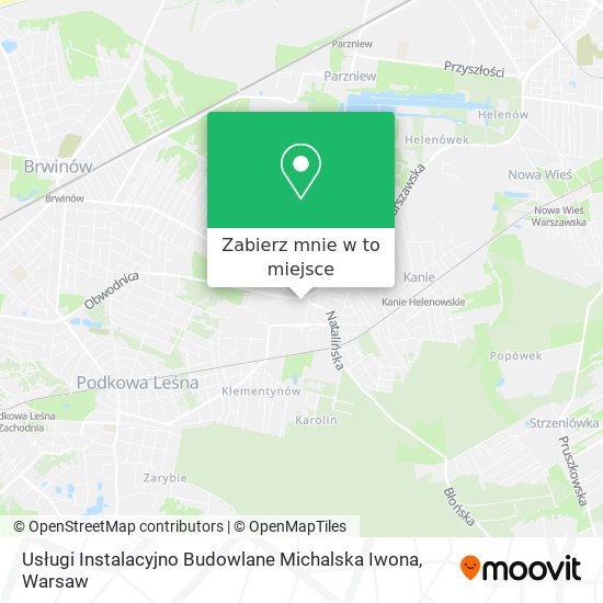 Mapa Usługi Instalacyjno Budowlane Michalska Iwona