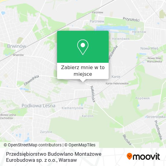 Mapa Przedsiębiorstwo Budowlano Montażowe Eurobudowa sp. z o.o.