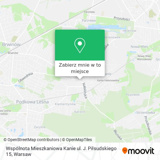 Mapa Wspólnota Mieszkaniowa Kanie ul. J. Piłsudskiego 15