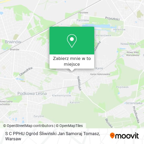 Mapa S C PPHU Ogród Śliwiński Jan Samoraj Tomasz