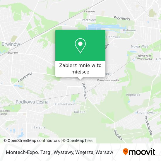 Mapa Montech-Expo. Targi, Wystawy, Wnętrza