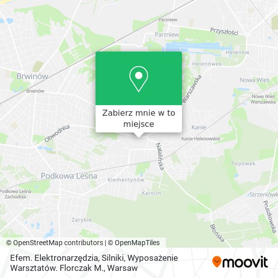 Mapa Efem. Elektronarzędzia, Silniki, Wyposażenie Warsztatów. Florczak M.