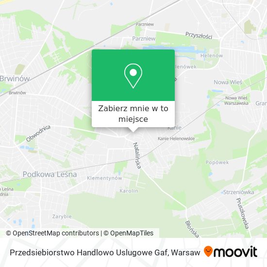 Mapa Przedsiebiorstwo Handlowo Uslugowe Gaf