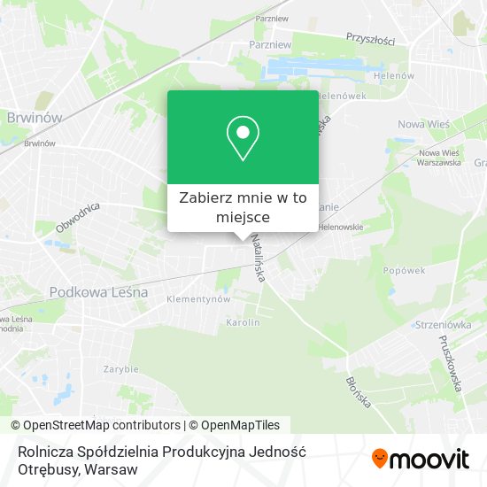 Mapa Rolnicza Spółdzielnia Produkcyjna Jedność Otrębusy