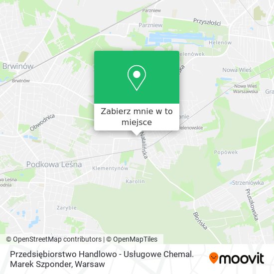 Mapa Przedsiębiorstwo Handlowo - Usługowe Chemal. Marek Szponder