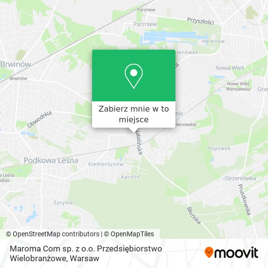 Mapa Maroma Com sp. z o.o. Przedsiębiorstwo Wielobranżowe