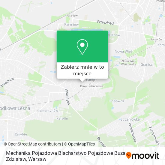 Mapa Mechanika Pojazdowa Blacharstwo Pojazdowe Buza Zdzisław