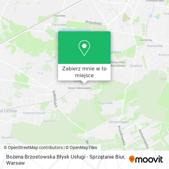 Mapa Bożena Brzostowska Błysk Usługi - Sprzątanie Biur