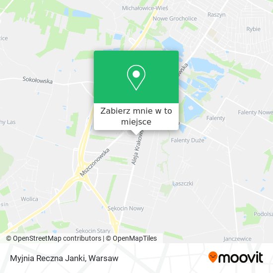 Mapa Myjnia Reczna Janki