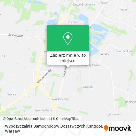 Mapa Wypozyczalnia Samochodów Dostawczych Kangoor