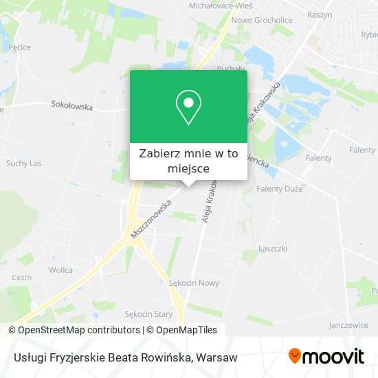 Mapa Usługi Fryzjerskie Beata Rowińska