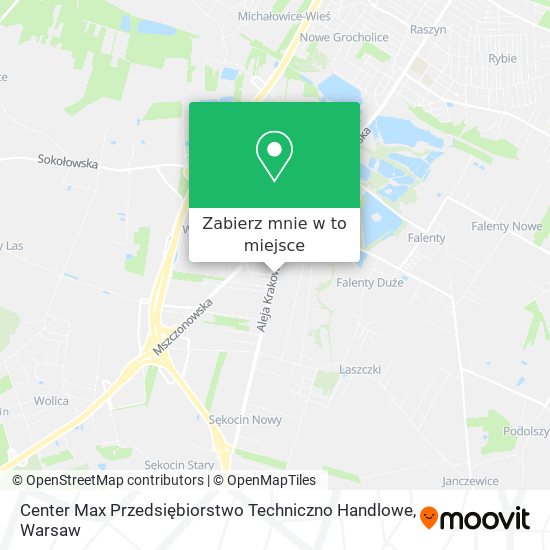 Mapa Center Max Przedsiębiorstwo Techniczno Handlowe